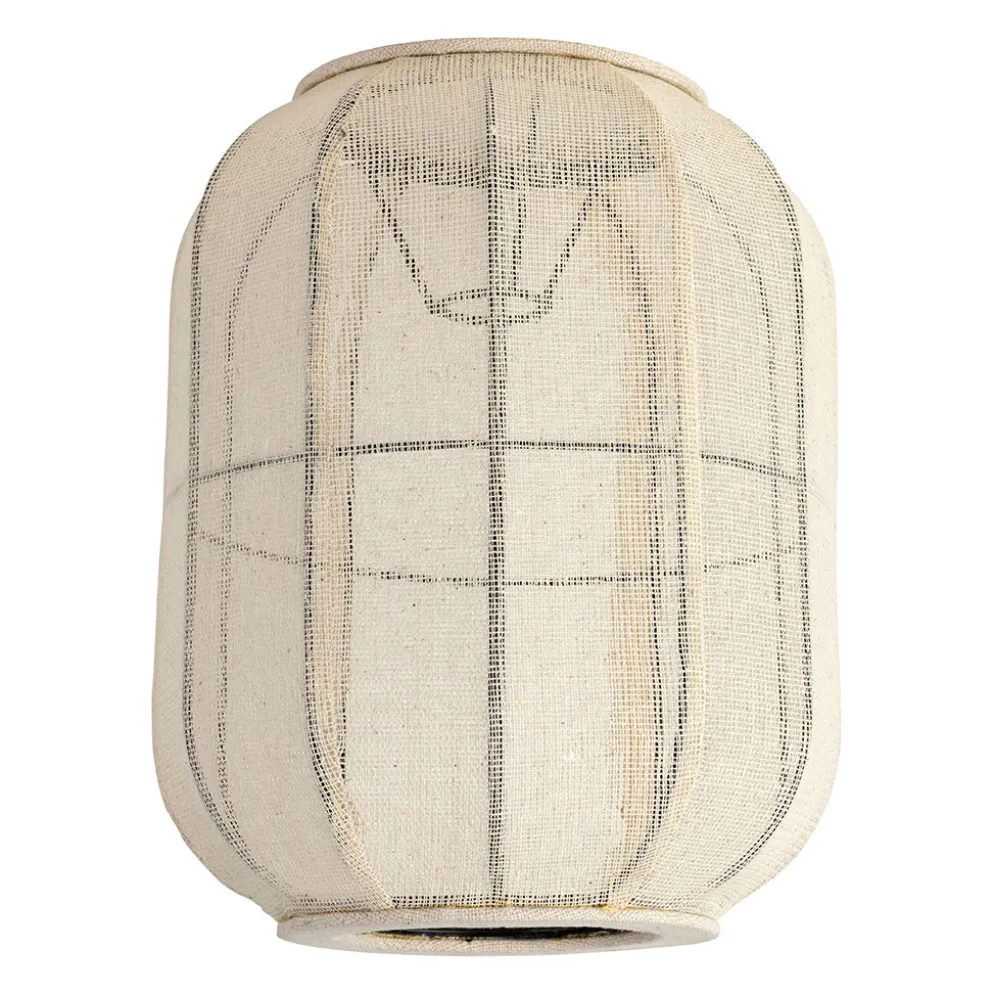 Abat-jour pour suspension en fer et coton écru d28cm - Enigma