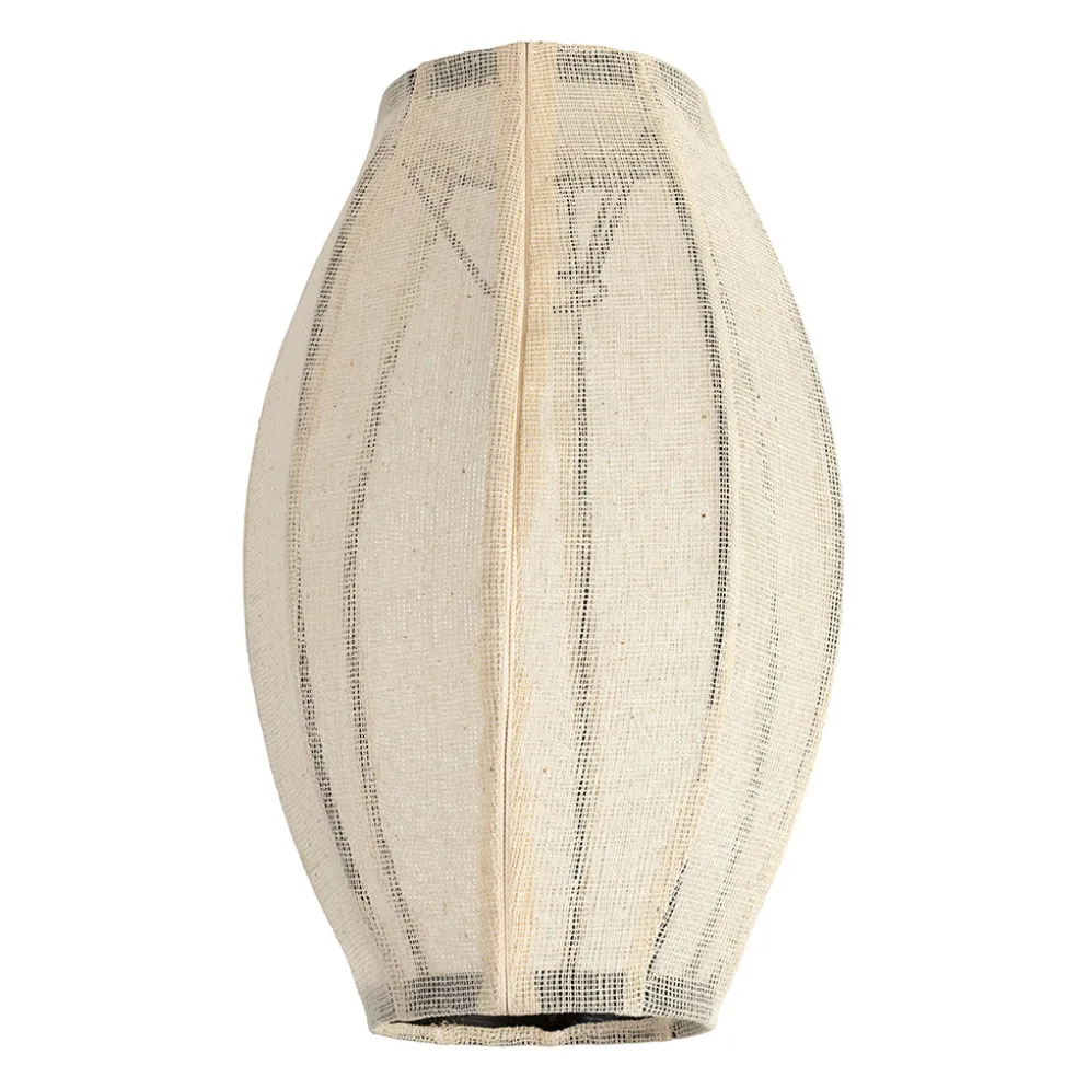 Abat-jour pour suspension en fer et coton écru d25cm - Egnima