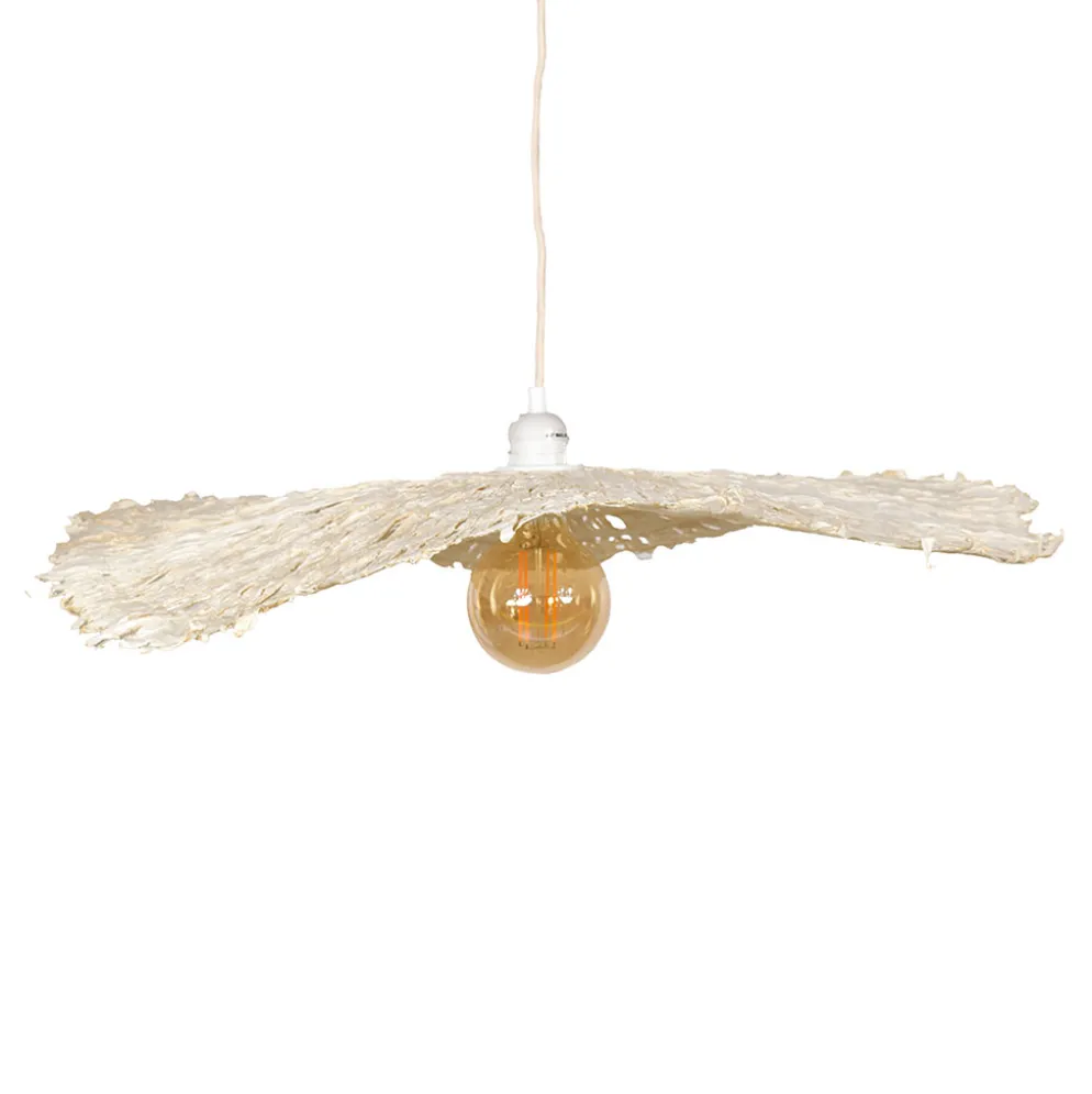 Abat-jour pour suspension en papier blanc d60cm - Louisette