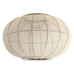 Abat-jour pour suspension en fer et coton écru d45cm - Enigma