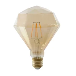 Ampoule LED diamant filament ambre E27 4W