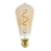 Ampoule LED poire filament spirale ambre E27 3.5W