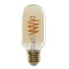 Ampoule LED tube filament spirale ambre E27 4W
