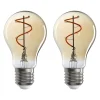 Ampoules LED poire (x2) filament mabrée E27 4W