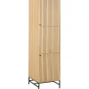 Armoire colonne 2 portes en bois naturel h200cm - Albany