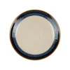 Assiette à dessert en faïence indigo et beige d21cm - Victoria