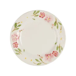 Assiette à dessert en faïence rose d19cm - Blandine