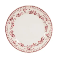 Assiette à dessert en faïence bordeaux d20.5cm - faustine