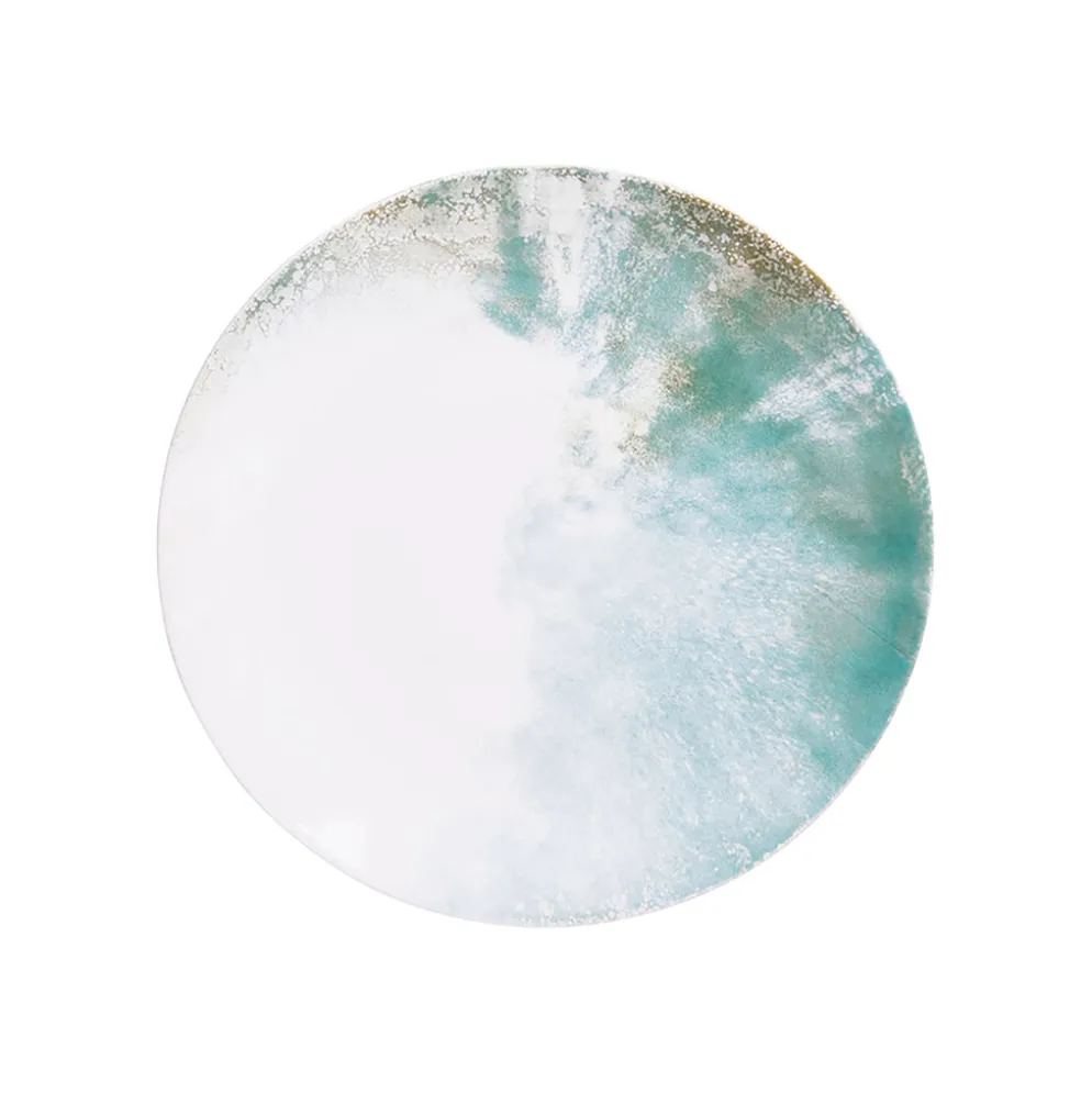 Assiette à dessert en grès bleu d21cm - Islande
