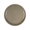 Assiette à dessert en grès gris d21cm - Carla
