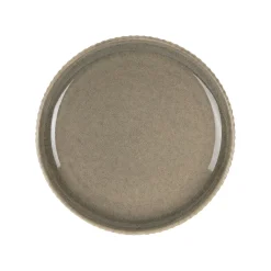 Assiette à dessert en grès gris d21cm - Carla