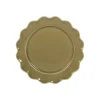 Assiette à dessert en grès vert d21cm - Agra