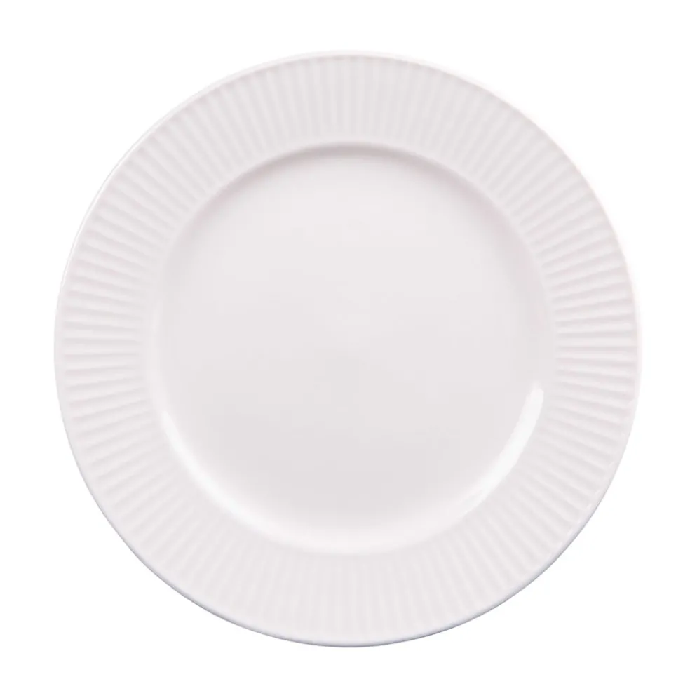 Assiette à dessert en porcelaine blanc d20cm - Lina