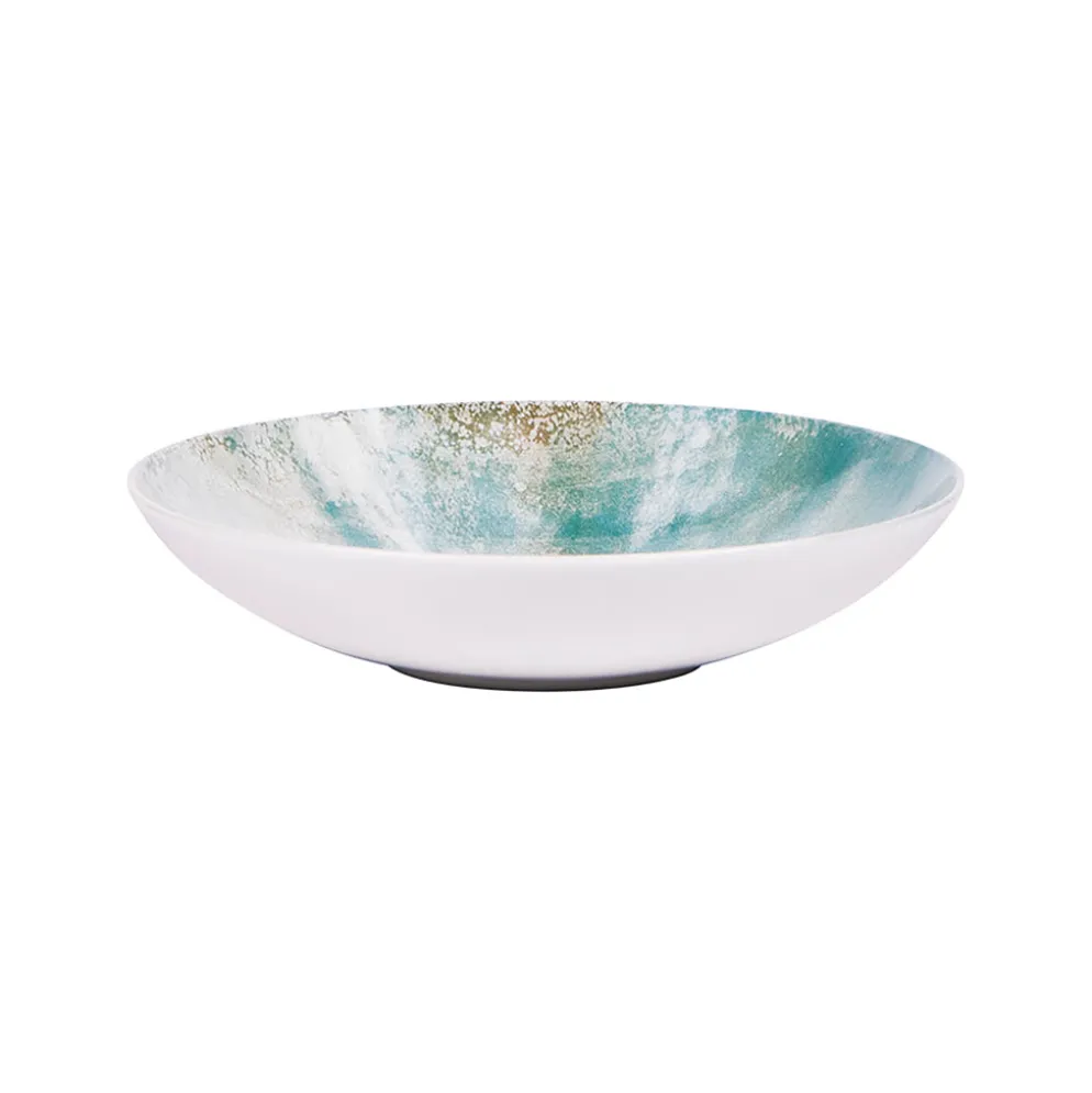 Assiette calotte en grès bleu d22cm - Islande