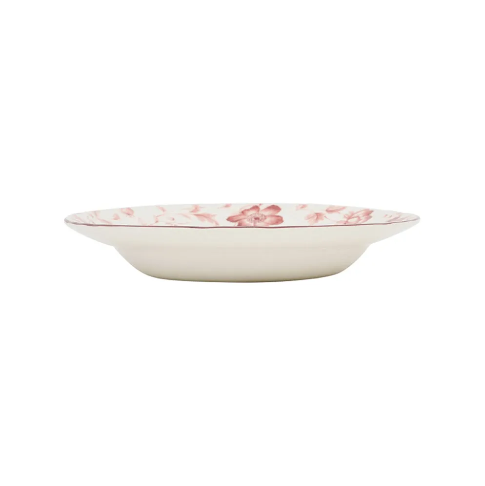 Assiette creuse en faïence rouge d23cm - Margaux