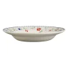 Assiette creuse en faïence fleurs multicolores d23cm - Marinette