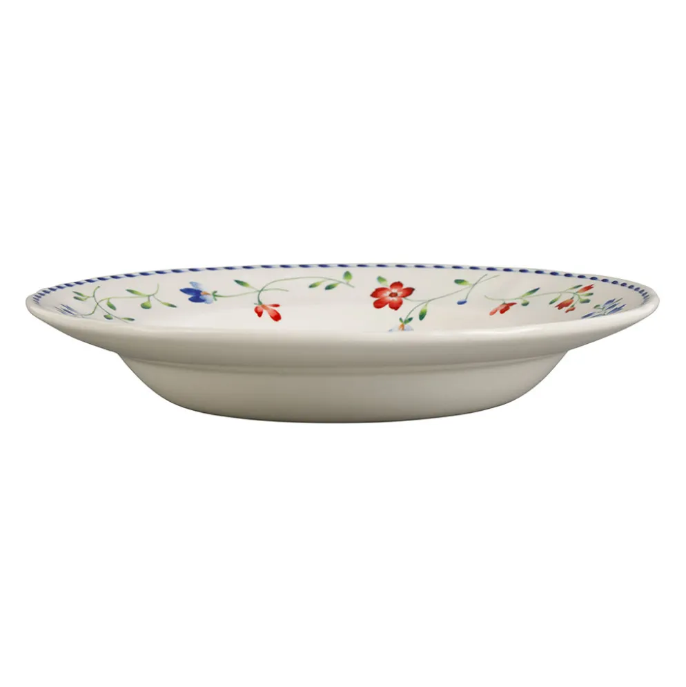 Assiette creuse en faïence fleurs multicolores d23cm - Marinette