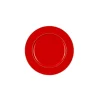 Assiette décorative rouge et or d33cm - Mila