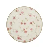 Assiette de dessert en faïence rose et doré d20cm - Rose