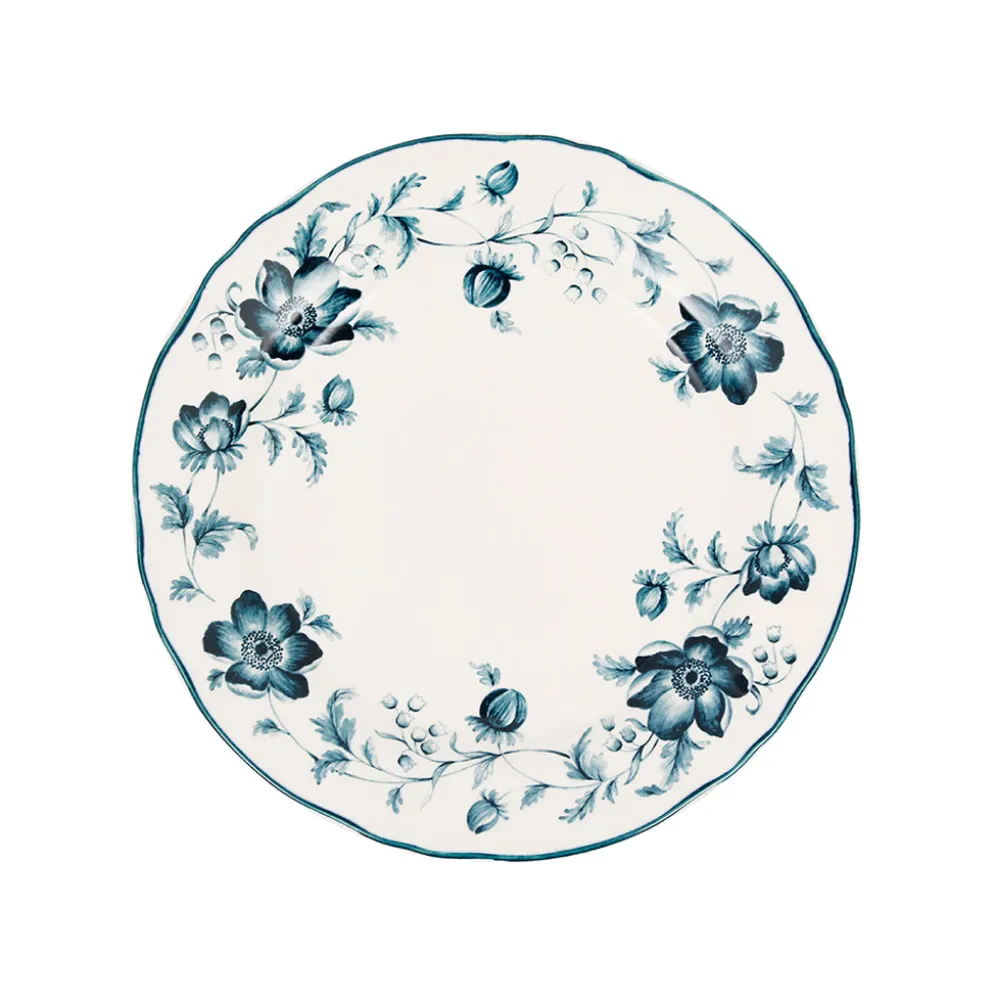 Assiette de dessert en faïence bleu d20.5cm - Margaux