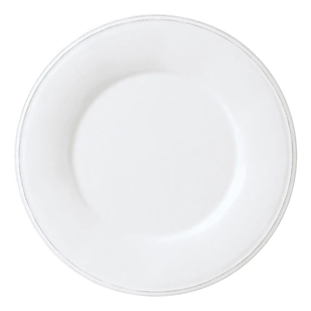 Assiette de présentation en faïence blanc - constance