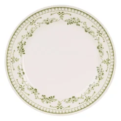Assiette plate en faïence vert d26cm - Faustine