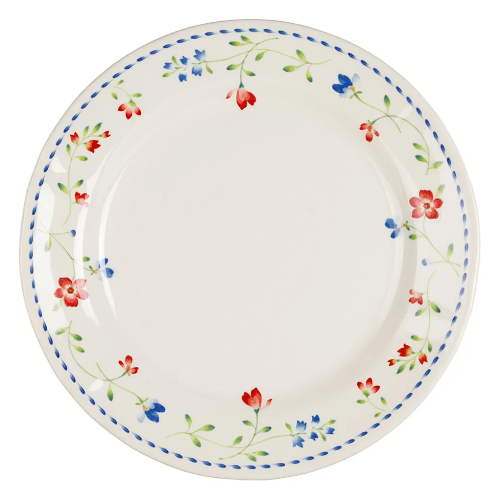 Assiette plate en faïence fleurs multicolores d27cm - Marinette