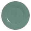Assiette plate en faïence sauge d28.5cm - constance