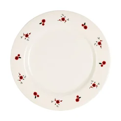 Assiette plate en faience rouge d27cm - Paquerette