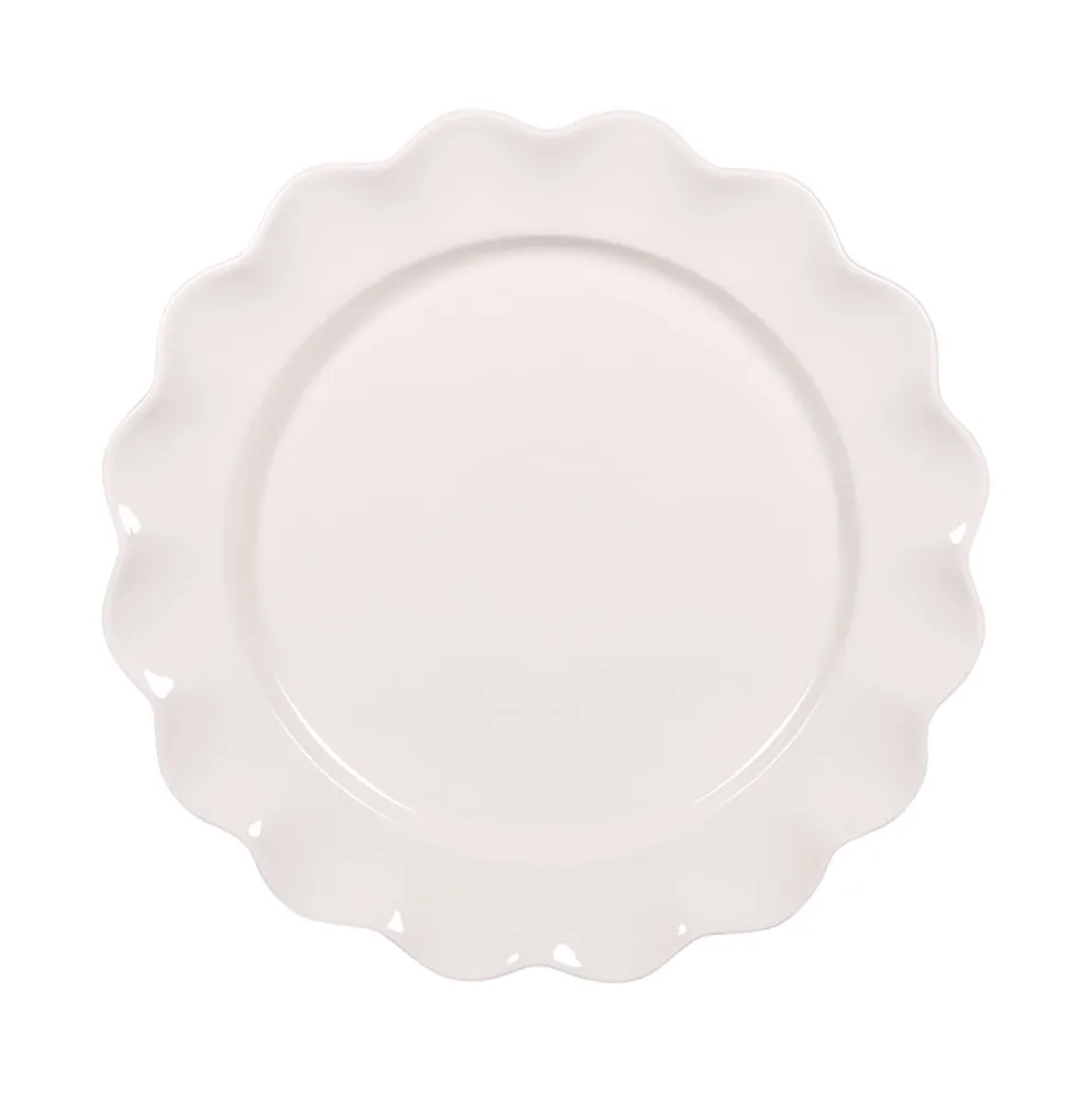 Assiette plate en grès beige d27cm - Agra
