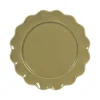 Assiette plate en grès vert d27cm - Agra