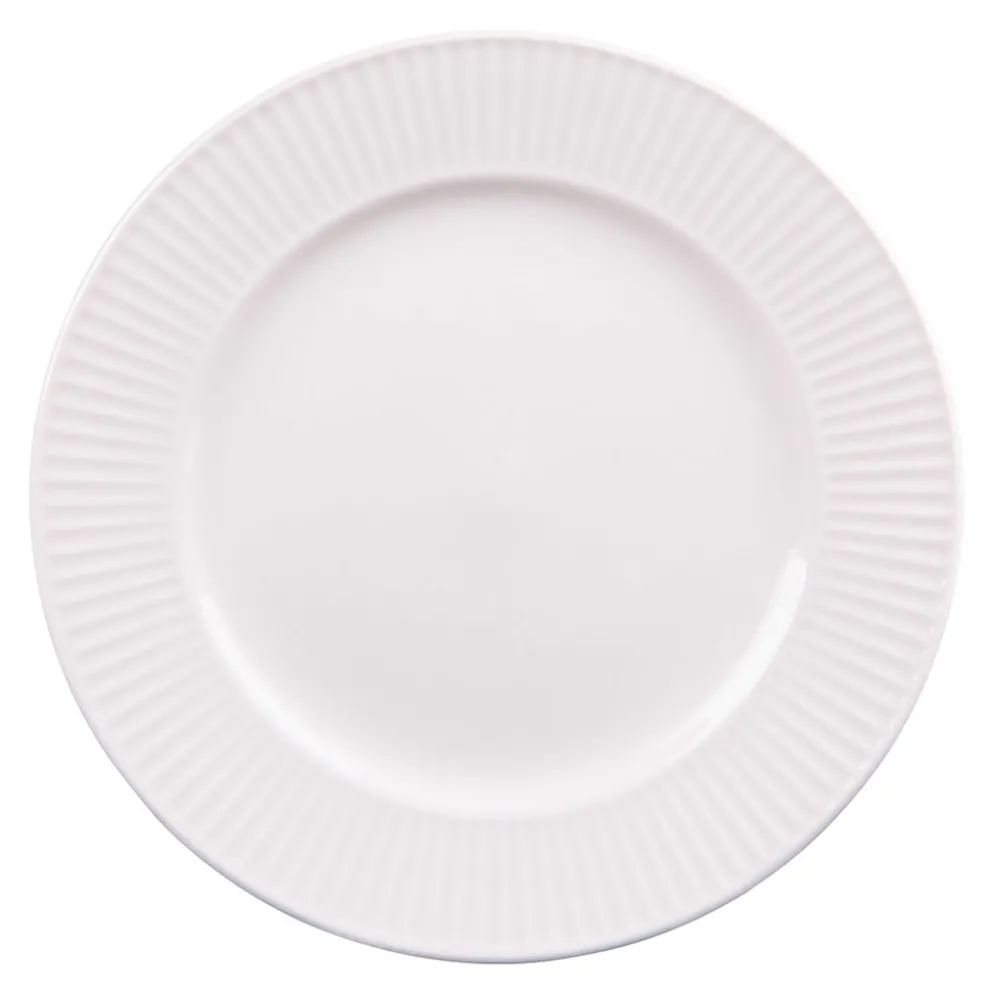 Assiette plate en porcelaine blanc d27cm - Lina