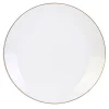Assiette plate en porcelaine lisere doré d26cm
