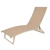 Bain de soleil en aluminium blanc cassé L192cm - Farum
