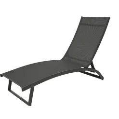 Bain de soleil en aluminium anthracite L192cm - Farum