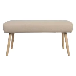 Banc en lin coton et pin écru - Element