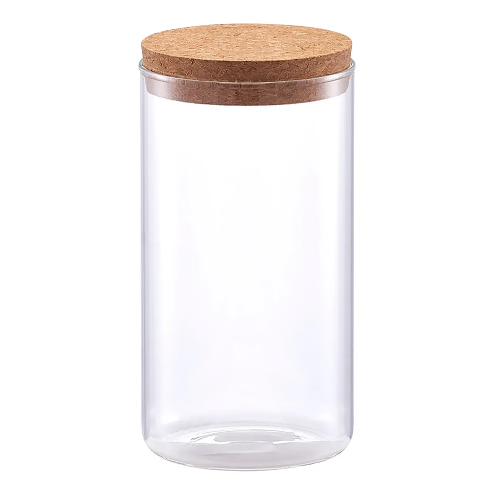 Bocal verre avec couvercle en liege 1.1l