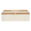 Boite avec couvercle en rotin naturel - blue sand