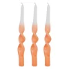Boite de 3 bougies chandelle orange 50g - Torsade