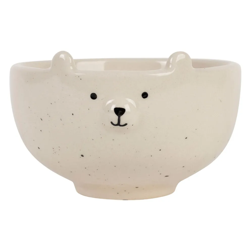Bol en grès blanc ours 30cl - Sweetdream