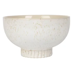 Bol moucheté en grès blanc 60cl - Organic