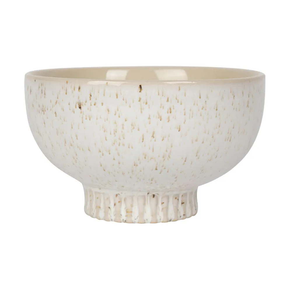 Bol moucheté en grès blanc 35cl - Organic