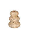 Bougeoir en céramique marron h16cm