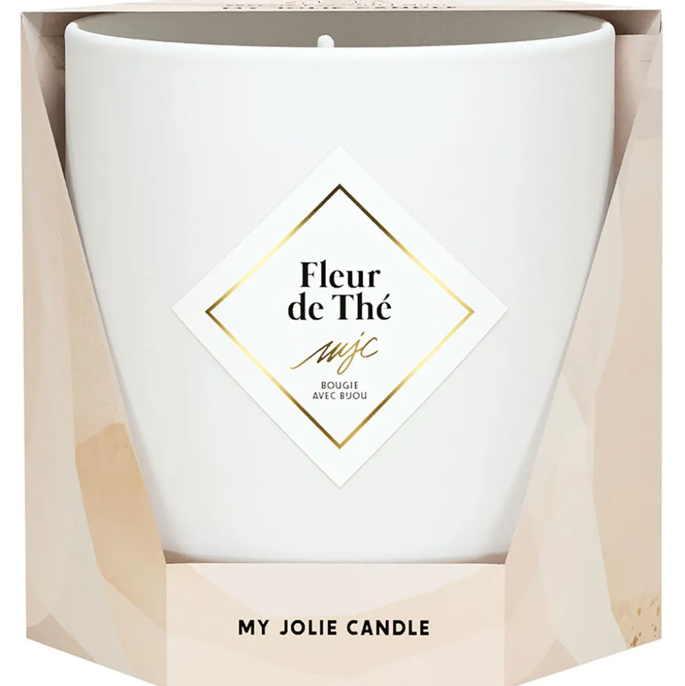 Bougie Bijou Bracelet Or bille noire Fleur de thé 45h