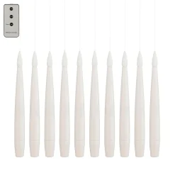 Bougie LED à suspendre (x10) blanc h15cm