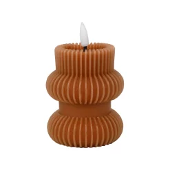 Bougie led pilier terracotta h12cm