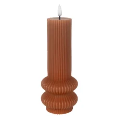 Bougie led pilier terracotta h21cm