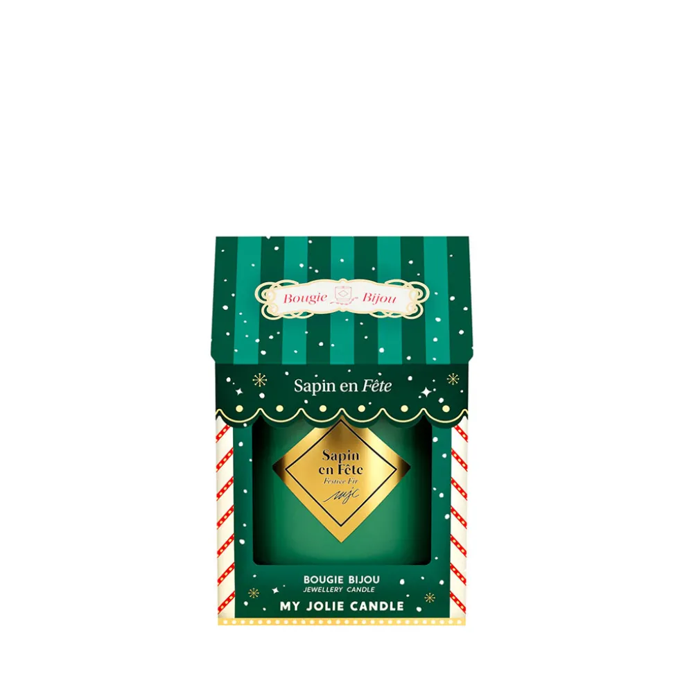 Bougie parfumée bijou bracelet sapin en fête 45h