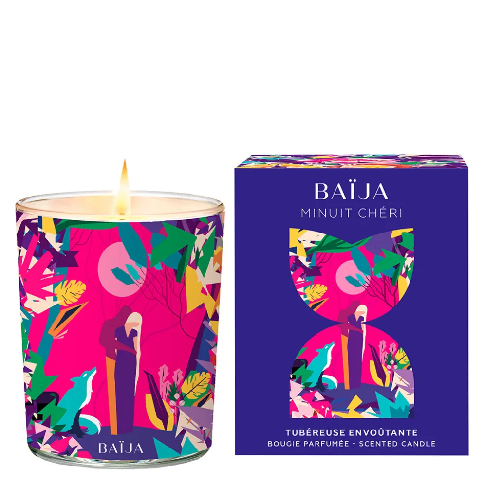Bougie parfumée tubéreuse et jasmin suave 40h - Minuit chéri