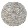Boule décorative en grès blanc d11cm - Itsaki